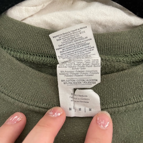 Green Kale Crew Neck Sweatshirt - Picture 3 of 4